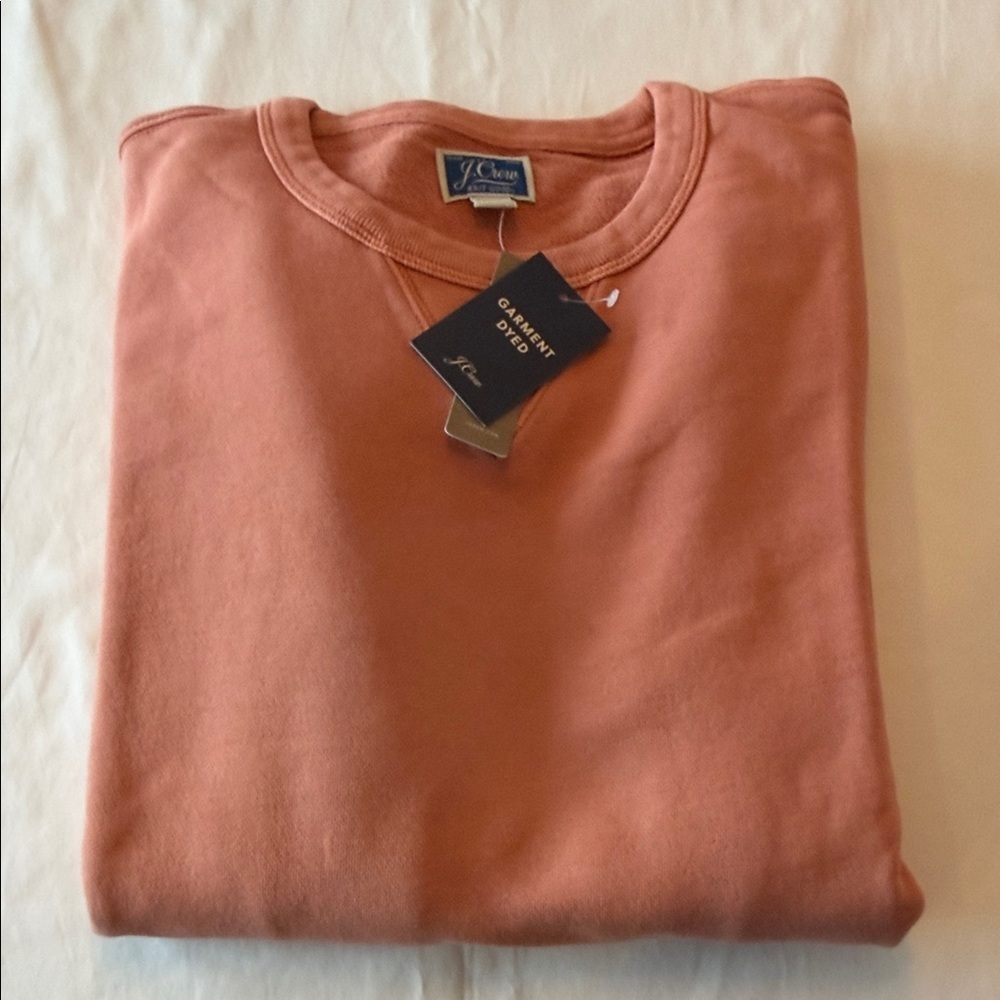 J. Crew Men's Rust Crewneck Sweatshirt NWT - Picture 4 of 4